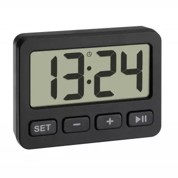 Réveil à quartz TFA Dostmann 60.2036.01 noir