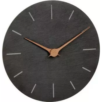 Horloge murale à quartz TFA Dostmann 60.3068.10 25 cm ardoise, mouvement silencieux