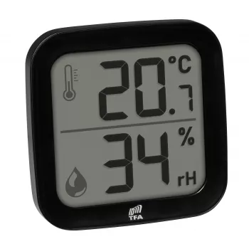 Thermo-hygro-sonde sans fil intérieure TFA Dostmann 30.3908.01 ID-A0, 868 MHz, température -10 à +60 °C, humidité 1-99 % HR