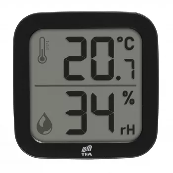 Thermo-hygro-sonde sans fil intérieure TFA Dostmann 30.3908.01 ID-A0, 868 MHz, température -10 à +60 °C, humidité 1-99 % HR