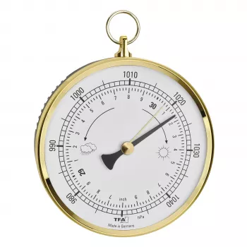 Baromètre analogique TFA Dostmann avec anneau en laiton 29.4025.32