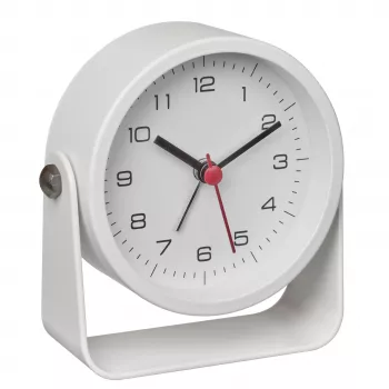 Réveil à quartz TFA Dostmann 60.1042.02 blanc avec mouvement silencieux