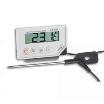 Thermomètre numérique TFA Dostmann 30.1033 avec mémoire min/max, blanc/argent