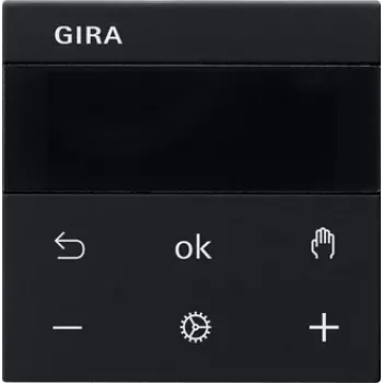 Thermostat d'ambiance Gira RTR BT System noir 5394005