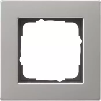 Cadre de finition plat 1 poste Gira E2 acier inoxydable 0211335