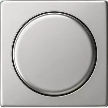 Plaque de finition Gira System 55 avec bouton rotatif pour variateur et potentiomètre, acier inoxydable 0650600