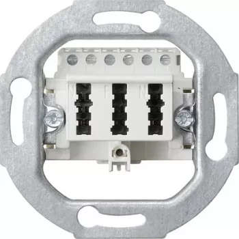 Prise de raccordement TAE Gira 003302 TAE 3x6 NFN, insert blanc