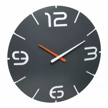 TFA Dostmann Horloge murale radio-pilotée design Contour, noir/blanc (60.3536.10)