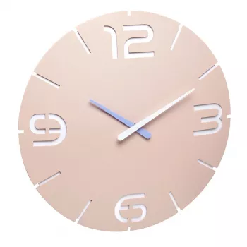 TFA Dostmann Horloge murale radio-pilotée design Contour, rose poudré/blanc (60.3536.16)