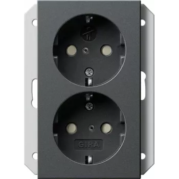 GIRA Prise SCHUKO 1 poste anthracite 273128