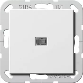 Gira System 55 Insert de commutateur à bascule 2 pôles OFF, blanc pur mat 283403
