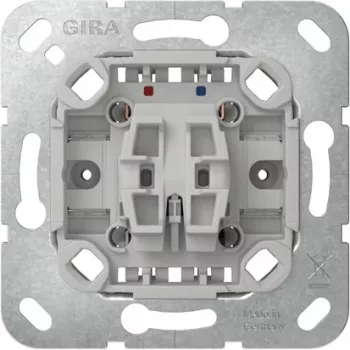GIRA 387000 Insert de bouton-poussoir à bascule avec borne de neutre, 1x NO, 250 V, 10 A, sans griffes