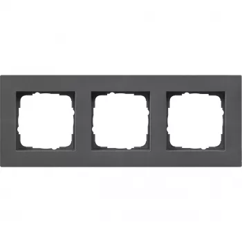 Cadre de finition 3 postes plat Gira E2 anthracite 213235