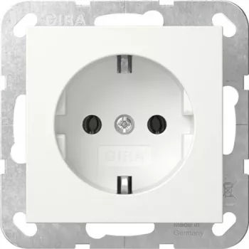 Mécanisme de prise SCHUKO Gira 418027 SRK System 55, blanc pur brillant