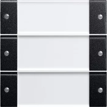 Ensemble de boutons bascule Gira 3 postes noir/transparent System 55 2133005