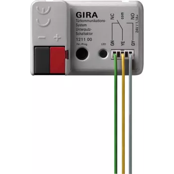 Actionneur de commutation GIRA pour communication de porte, encastré, 1 contact NO, 10 A 121100