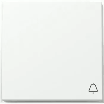GIRA TX_44 Rocker with Bell Symbol, Pure White Silk Matt (328666)