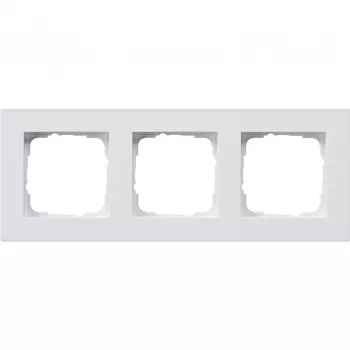 Cadre de recouvrement Gira E2 3 postes plat blanc pur mat (213225)