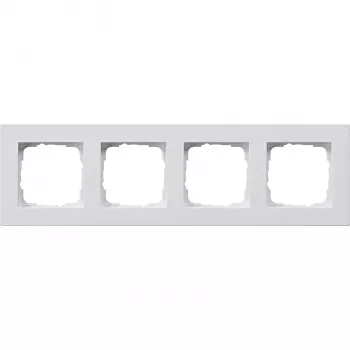 Cadre de recouvrement Gira 4 postes blanc pur brillant 0214295