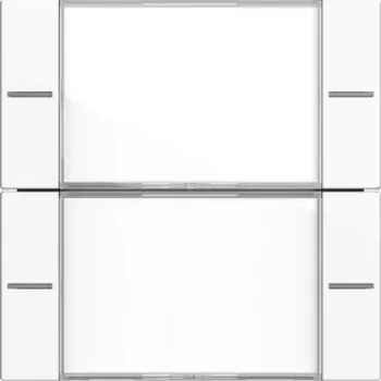 Ensemble de boutons bascule Gira 577203 2 postes pour Tastsensor 4, blanc pur brillant