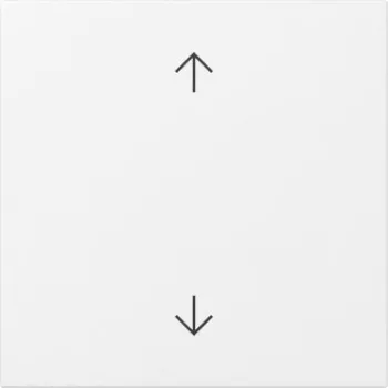 Bouton GIRA avec flèches, System 55, blanc pur brillant 361603