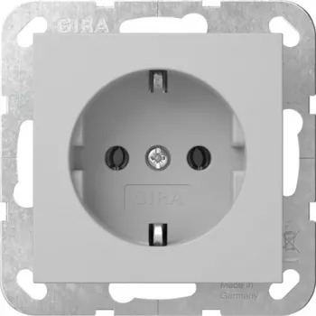 Gira SCHUKO Socket Outlet System 55, Grey Matt, Increased Touch Protection 4180015