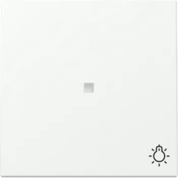 Bascule GIRA avec fonction de contrôle et symbole lumineux, System 55, blanc mat (367427)