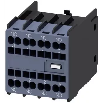 Siemens SIRIUS Bloc de contacts auxiliaires 1NO+3NC, montage frontal, bornes à vis, 3RH2911-2HA13
