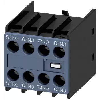 Siemens 3RH2911-1XA40-0MA0 Auxiliary Contact Block, 4 NO, Screw Terminal, Side Mount for SIRIUS 3RH2/3RT2