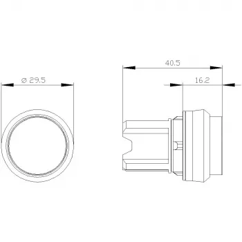 Siemens SIRIUS ACT 3SU1001-0BB70-0AA0 élément frontal de bouton-poussoir lumineux, plastique, transparent