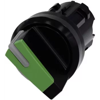 Siemens SIRIUS ACT élément frontal de sélecteur, plastique, vert, 22 mm, 2 positions, O-I, à verrouillage 3SU1002-2BF40-0AA0