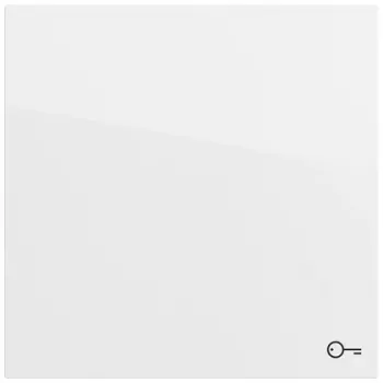 GIRA 328770 Cache de bouton bascule avec symboles ouvre-porte et lumière, blanc pur brillant