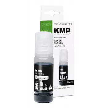 Encre de recharge KMP PRINTTECHNIK pour Canon GI-53BK, noire, 60 ml, compatible 1583,0001