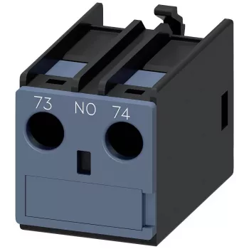 Siemens SIRIUS Auxiliary Switch Block 1 NO Front Mount for 3RT2 Contactors and 3RH2 Relays, Screw Terminals, 690V Insulation, 3RH2911-1AA10