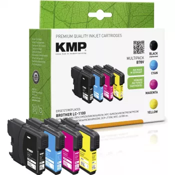 Multipack de cartouches d'encre compatibles KMP MULTIPACK B78V - noir, cyan, magenta, jaune - pour Brother DCP-6690CW, MFC-5890CN, MFC-5895CW, MFC-6490CW, MFC-6890CDW