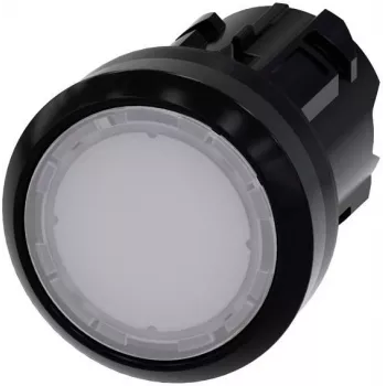 Élément frontal de bouton-poussoir lumineux Siemens SIRIUS ACT, blanc, 22 mm, plastique 3SU1001-0AA60-0AA0