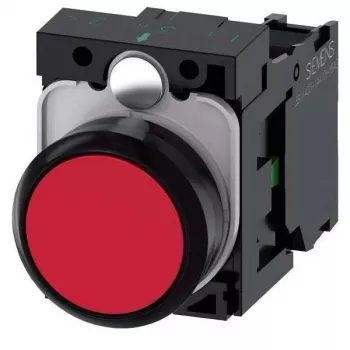 Bouton-poussoir complet Siemens SIRIUS ACT 3SU1100-0AB20-1BA0, plastique, rouge