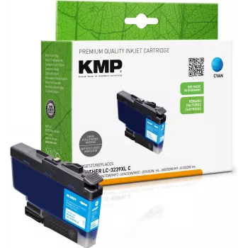 Cartouche d'encre cyan compatible KMP pour Brother LC-3239XLC (grande capacité) 1543,4003