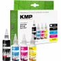 KMP PRINTTECHNIK Refill Ink Set for Brother BTD180BK/C/M/Y - Black 110ml, Cyan/Magenta/Yellow 50ml each (Compatible) 1555,0005