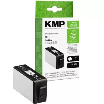 Cartouche d'encre noire compatible KMP pour HP 364XL (CN684EE) – haute capacité 1712,4001