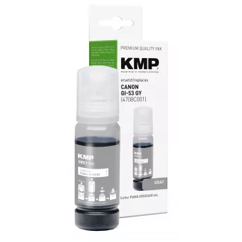 Flacon d'encre grise KMP compatible avec Canon GI-53GY (1583,0041)