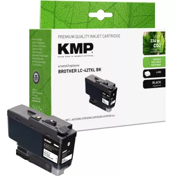 Cartouche d'encre noire compatible KMP, remplacement pour Brother LC427XLBK (capacité extra haute, 6000 pages) 1551,4001