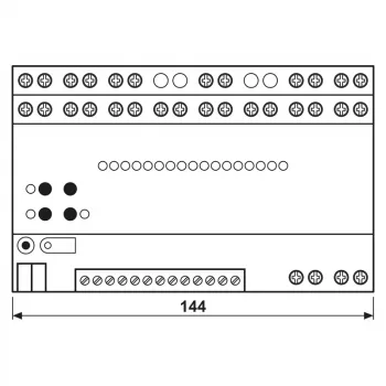 Multistation KNX universelle JUNG 2590M1SR, rail DIN, 8 TE
