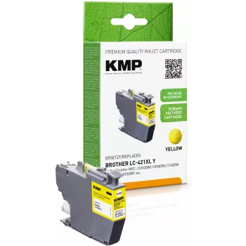 Cartouche d'encre jaune remanufacturée KMP pour Brother MFC-J1010DW (LC421XLY, 500 pages, 7 ml) 1548,4009