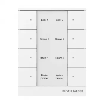 Élément de commande free@home Busch-Jaeger, blanc alpin, 2 voies 2CKA006220A0886