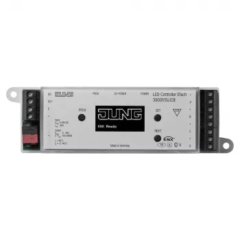 Contrôleur LED KNX JUNG 5 canaux DC 5-48V, rail DIN, Secure, 390051SLEDE