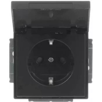 Prise encastrable SCHUKO Busch-Jaeger 20 EUKB-885, noir mat, 2CKA002018A1523