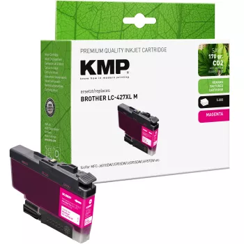 Cartouche d'encre compatible KMP Brother LC427XLM magenta haute capacité 1551,4006