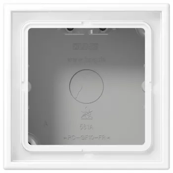 Capot en saillie 1 poste JUNG LS 581 A WWM, LS CUBE, duroplaste laqué, blanc neige mat