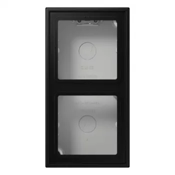 Capot en saillie 2 postes JUNG LS 582 A SWM, LS CUBE, duroplaste laqué, noir graphite mat